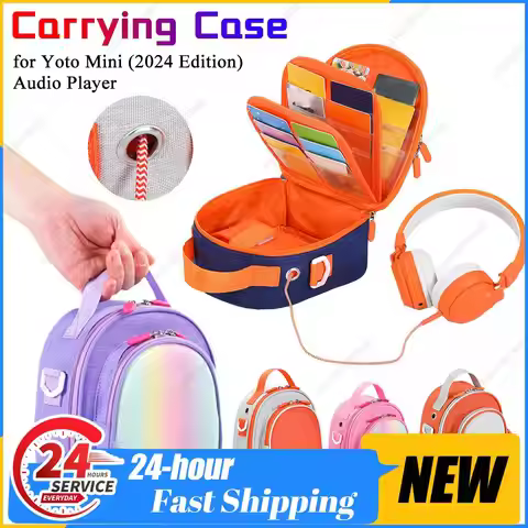For Yoto Mini (2024 Edition) Audio Music Player Carrying Case Travel Storage Bag Card Holder Hold Up