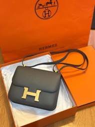 Hermes Mini Constance 63 Vert Amande杏仁綠 🩶金扣