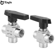 3 Way Ball Valve 304 Stainless Steel BSPP Female Thread Valve For Water