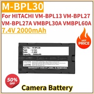 Camera Battery 7.4V 2000mAh M-BPL30 For HITACHI VM-BPL13 VM-BPL27 VM-BPL27A VMBPL30A VMBPL60A VM-D86