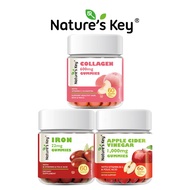 Nature's Key Halal Collagen + Apple Cider Vinegar + Iron Gummies-Whitening, Slimming & Vitality Boos