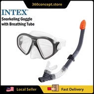 INTEX 55648 Complete Set Snorkeling Mask Intex Goggle Intex Diving Mask With Breathing Tube Mask