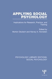 Applying Social Psychology Morton Deutsch