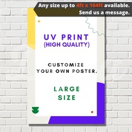 Customized Poster UV Print (Large Size) High Quality | A0, A1, A0+, A1+ | New Year Decoration 2026