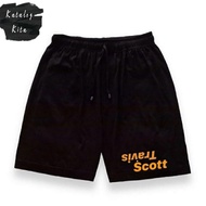 KATUN HITAM Travis SCOTT Shorts/boxer short pants BAND RAPPER Cotton/baby Terry Black/premium kolor