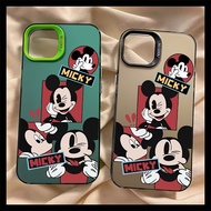 Cute Mickey Pattern Phone Case Compatible for IPhone 15 13 11 14 12 Pro X XS MAX 7 8 Plus Se2020 Exquisite Beautiful Appearance Metal Lens Protector