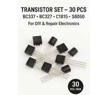 Transistor DIY Set 30 PCS (NPN & PNP) – BC337, BC327, C1815, S8050, 2N2222, 2N2907