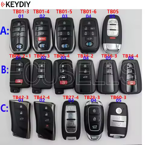 KEYDIY Original 8A TB Smart Key Remote TB01 TB02 TB06 TB36 TB27 TB28 for Toyota for Lexus FCC:0020 0