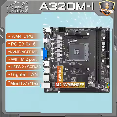Mini ITX A320 M-I AMD Motherboard Supports AM4 CPU Dual-channel DDR4 Memory AM4 Mainboard WIFI M.2 N