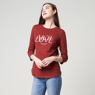 MCB - Women's Graphic T-Shirt with Love-In-Alloy Screen Printing Syrah/ | 0205094.06094