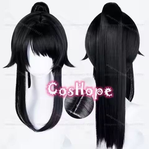 Ayano Aishi Cosplay Wig with Ponytail Yandere-Chan Black Wig Cosplay Anime Heat Resistant Synthetic 