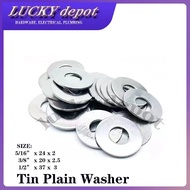 THIN PLAIN WASHER GALVANIZED ( G.I ) ( 3.0 M )( 1 KILO )5/16 , 3/8 , 1/2