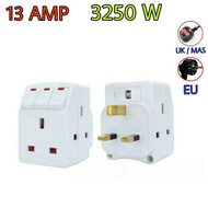 SELAMAT SA-32 13A 3 WAY ADAPTOR EXTENSION SOCKET WITH SWITCH AND NEON SIRIM APPROVE