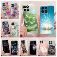 For Honor 200 Smart Case ALT-NX1 Luxury Lucky Leaf Flowers Painted Cover Silicone Case For Honor X7C