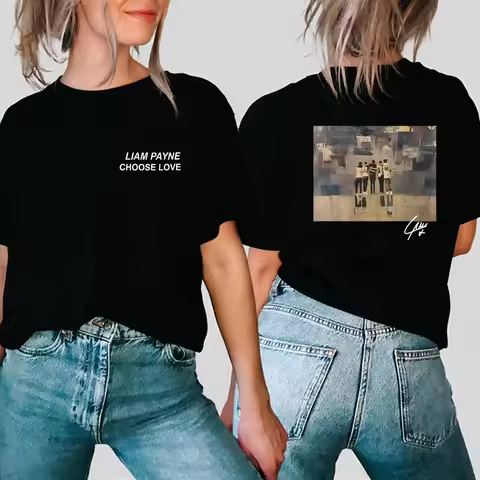 Liam Payne Choose Love 2 Side T-Shirts Vintage Vintage Liam Payne Tribute Shirt Aesthetic Clothes Un