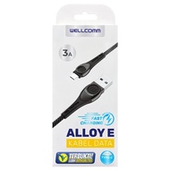 Wellcomm Type C 1.5 M Alloy E Data Charger Cable Support 3A