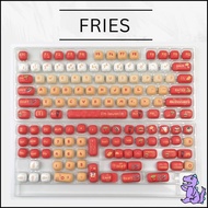 [READY STOCK] Fries Keycap Set – MOG Profile | Dye-Sub PBT | Compatible with Wooting, Hero68, Aula F