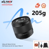 Viltrox AF 50mm F2.0 Air STM Full Frame Lens Auto Focus Prime Lens for Sony E Mount Camera A7C2 ZV-E