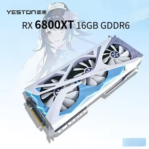 Original GPU Yeston RX 68000XT 16G D6 256bit Graphics Card Sakura Hitomi marries OC Gaming office gr
