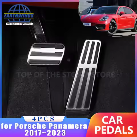 AT Car Pedals for Porsche Panamera 971 Chassis G2 2018 2019 2017~2022 2020 4 E-Hybrid Gas Accelerato