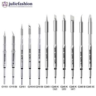 JULIEFASHION C210 C245 C115 Soldering Iron Tips Lead Free Heating Core Replacement Tips Compatible t