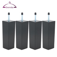 [deevoka] 4pcs/set 5.9inch Black Bed Risers Furniture Table Square Feet for Sofa Couch