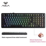 AULA F99 Pro Wireless Silent Mechanical Keyboard Three Mode Hot-Swappable Custom RGB Backlit Translu