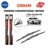 Genuine Osram Premier Conventional U Hook Wiper Set for Kia Cerato K3 (Year 2014-Present) (26"/14")