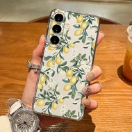 1 ชิ้น เคสโทรศัพท์ TPU ใส พร้อมลาย ส้มและดอกไม้ ใช้ได้กับ Apple 17 Pro Max/17 Pro/17 Air/17/16 Pro M