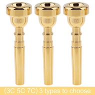 3C 5C 7C Gold Plated Copper Alloy Professional Trumpet Mouthpiece with Rich Tone Trumpet Mouthpiece