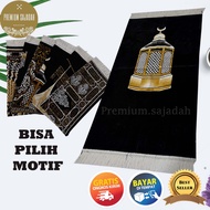 Soft Fur Kiswah Turkish Prayer Rug Black Fur Prayer Rug/ Travel Prayer Rug/ Small Travel Prayer Rug/