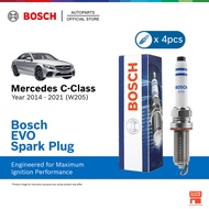 Bosch EVO Iridium Platinum Spark Plug 4pc Set Mercedes C Class W205 C180 C200 C250 C300 C350e C43/63