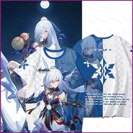 Summer T-Shirt - Honkai Star Rail Jingliu Fu Xuan Imbibitor Lunae Cosplay Design