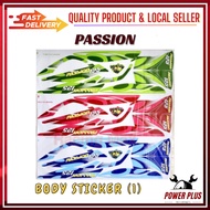 MODENAS PASSION 125 PASSION125 STICKER BODY COVER SET COVERSET STRIPE STRIKE STIKER LOGO RED BLUE GR