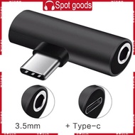 WIN 2in1 USB C to 3 5mm Female Headphone Jack+Type C Charging Jack Adapter USB C to Aux-Audio Conver