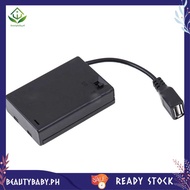 [beautybaby.ph] 3XAA Battery Case with Cover and Switch Connected to USB Female Connector USB Female