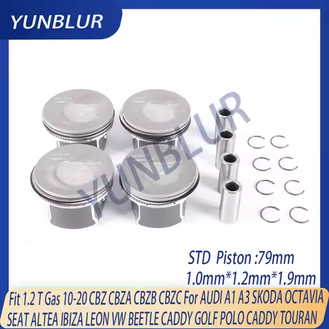 STD 71mm Piston & Ring Kit Fit 1.2 T Gas 10-20 CBZ CBZA CBZB CBZC For AUDI A1 A3 SEAT IBIZA LEON SKO