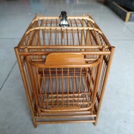 QM🏅Bird Square Cage Painted Square Cage Huangteng Bird Cage Huangdou Bird Cage Huangdou Bird Handmade Bird Cage ISQQ