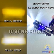 (SL88) LAMPU LED DEPAN MOTOR H6 LS2 LASER HI LOW  AC DC DOUBLE COLOR WHITE YELLOW + LAMPU SENJA BIRU / LAMPU LASER / LAMPU DEPAN H6 LASER / LAMPU UTAMA MOTOR MATIC