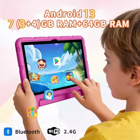 Newest Sales 7 INCH Android 13 KID Tablet 4GB DDR3 RAM 64GB ROM Gift Silicon Bracket Case X300 Allwi