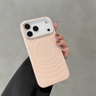 Solid Color Wavy Pattern Phone Case Slim PC Hard Cover Minimalist Protective Case For Apple iPhone