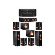 Klipsch 7.2 System with 2 RP-8000F Floorstanding Speakers, 1 Klipsch RP-504C Center Speaker, 4 Kl...