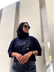 Atasan Oversize Crop top Korean style Atasan crop top hijab /non hijab Atasan Crop top terbaru Atasa