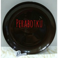 Brown L-Shaped Round Plate Pr 204-3 Hoyaplast/Plastic Dinner PlateColored Serving Plate