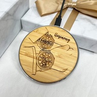 【香港製作】原木色木質無線充電器| Wireless Charger |移民禮物