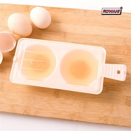 ROWAN1 Eggs Chicken Microwave Cooking Baking 2 Eggs Cooker Steamer Tool Food Gadget Draining Egg Boi