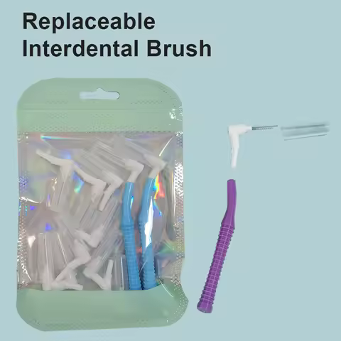 Replaceable Interdental Brush 0.6-1.5mm Cleaning Between Teeth Oral Care Orthodontic Brush Toothpick