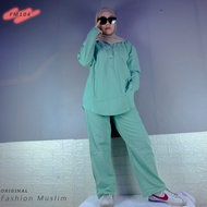 KATUN Muslim Cotton Crepe Blouse Set Original FM104