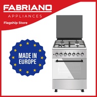 Fabriano Gas Range - F6TS40E6-SSW 60cm, 4 Gas Burners + Electric oven