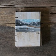 Wooden vintage notebook Acrylic paint . Notebook Handmade Diary 筆記本 journal